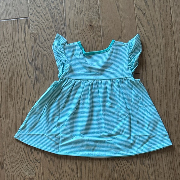 Stitchy Fish Mint to Be Ruffle Short Set, Green Stripe - Picture 7 of 13